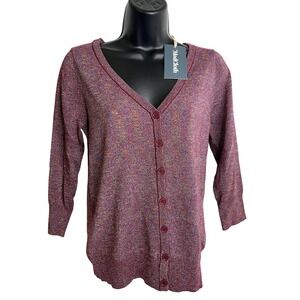 ModCloth Sweater Womens Small Button Front Lightweight Cardigan Knit Pullover Ca